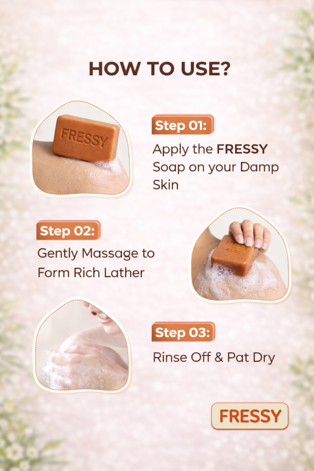 Fressy Magic Soap – Body Tan Remover with Sandalwood, Saffron & Shea Butter | Skin Brightening & Anti-Tan Herbal Bathing Bar | 200g