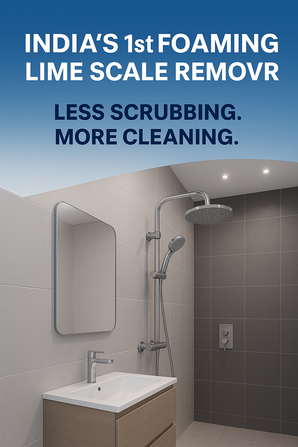 Tap Cleaner & Limescale Remover | Hard Water Stain Spray Foaming for Reduced Scrubbing Effort, Non-Toxic | 500ml | All Purpose Cleaner Suitable for Bathroom, Tap, Shower, Tiles, Mirror