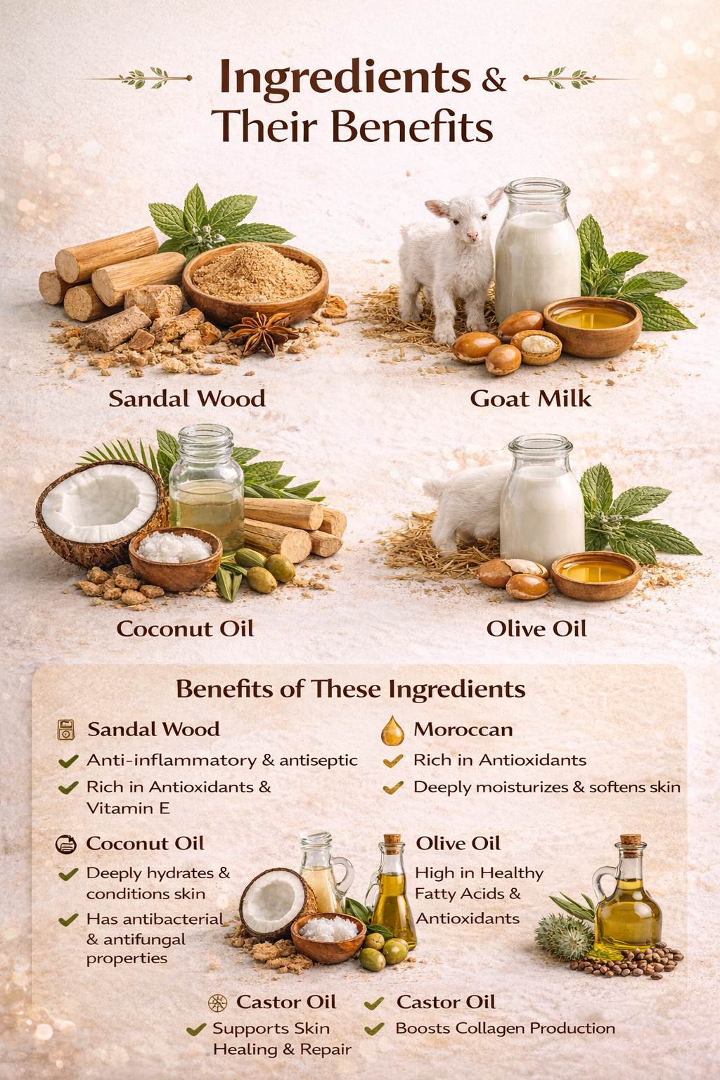 Fressy Sandal Luxury Soap – Goat Milk, Sandalwood & Moccan | Premium Aroma, Anti-Aging & Natural Glow Herbal Bathing Bar | 100g