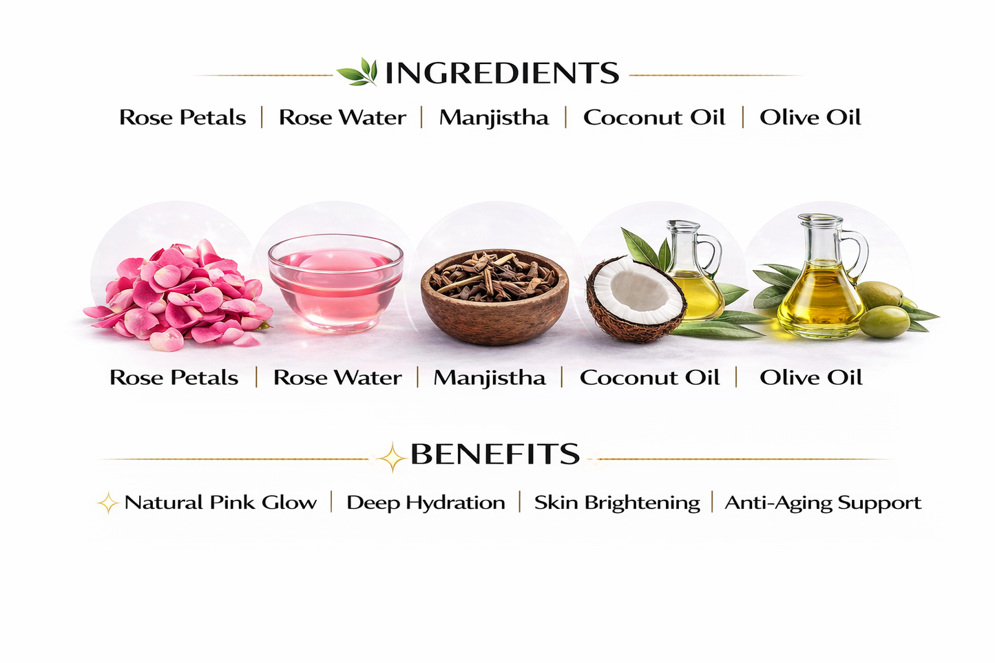 Fressy Rose Glow Soap – Ayurvedic Herbal Bathing Bar with Rose Petals & Manjishtha | Skin Brightening, Anti-Aging & Natural Pink Glow | 100g