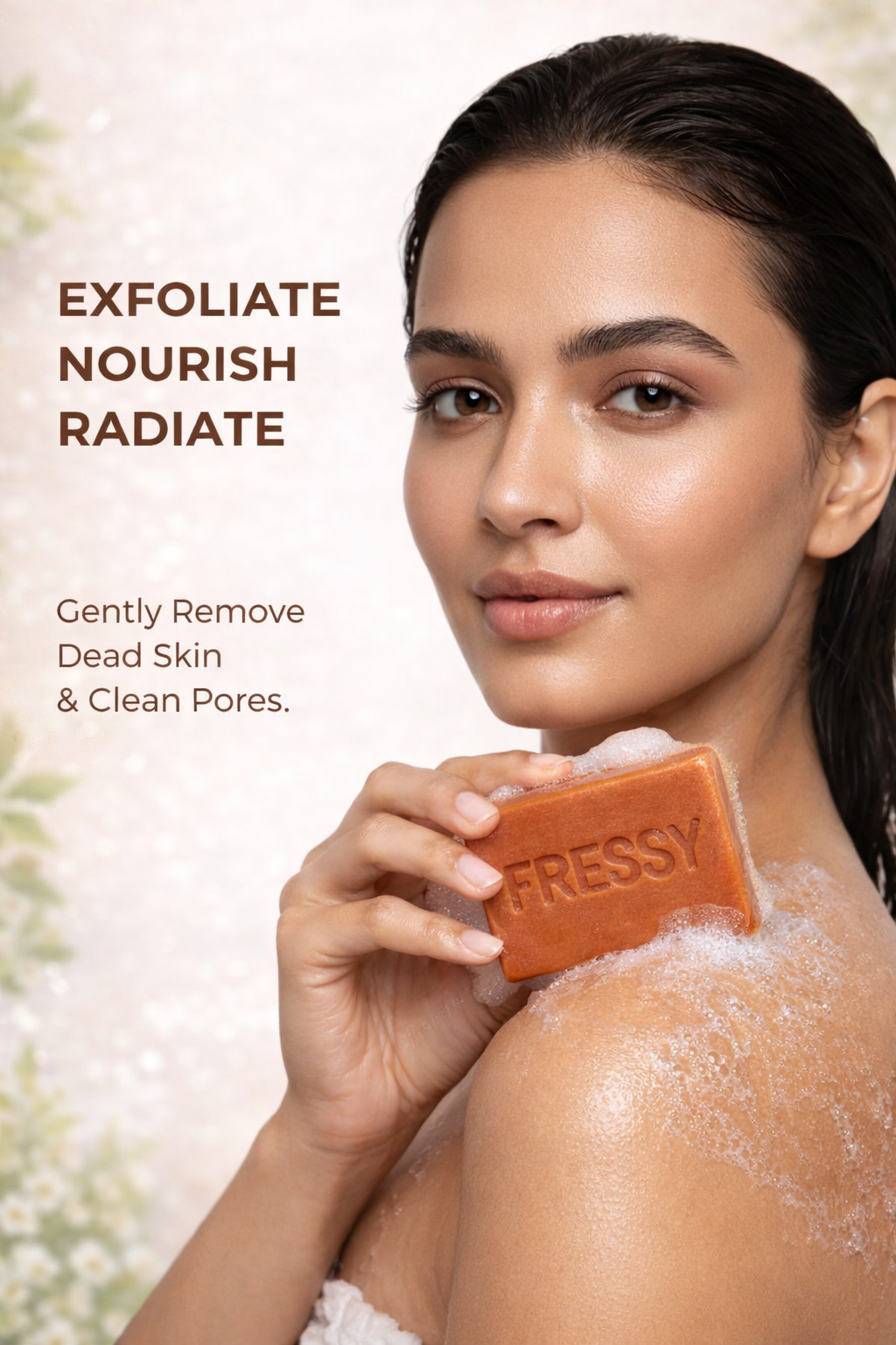 Fressy Magic Soap – Body Tan Remover with Sandalwood, Saffron & Shea Butter | Skin Brightening & Anti-Tan Herbal Bathing Bar | 200g